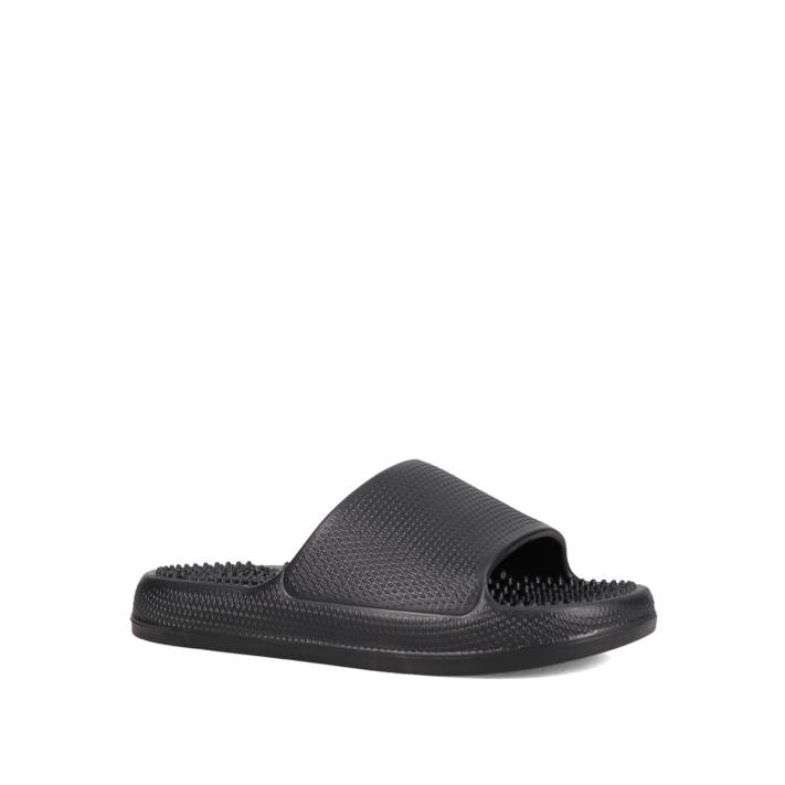 Men''s black slide beach sandal