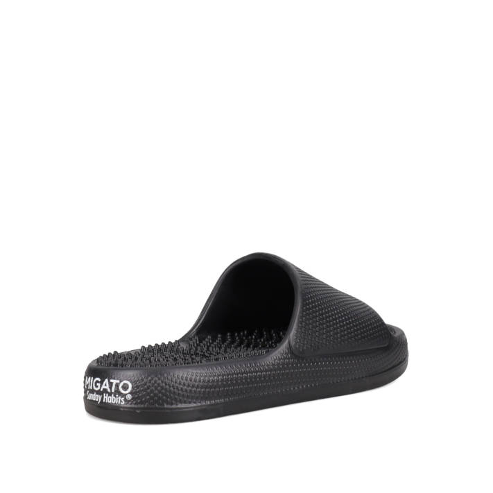 Mens black slide beach sandal
