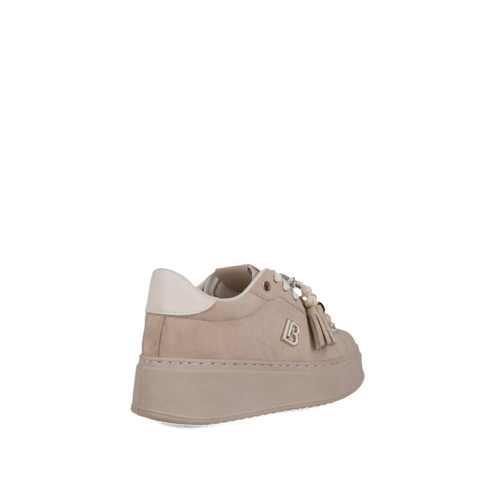 Μπέζ δίπατο sneaker σουέντ