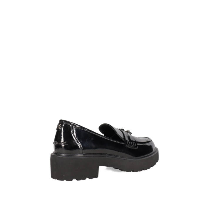 Black patent loafer