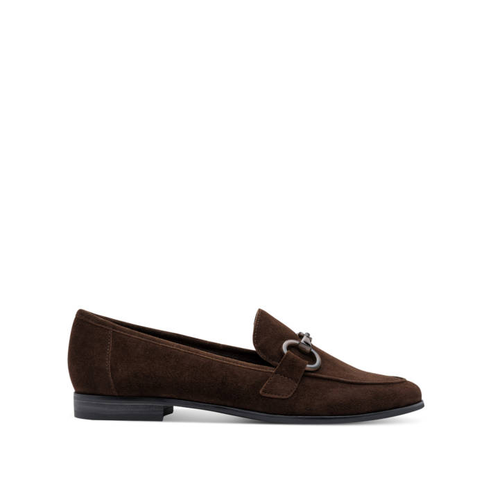 Καφέ σουέντ δερμάτινο loafer