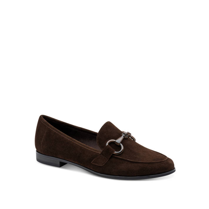 Καφέ σουέντ δερμάτινο loafer