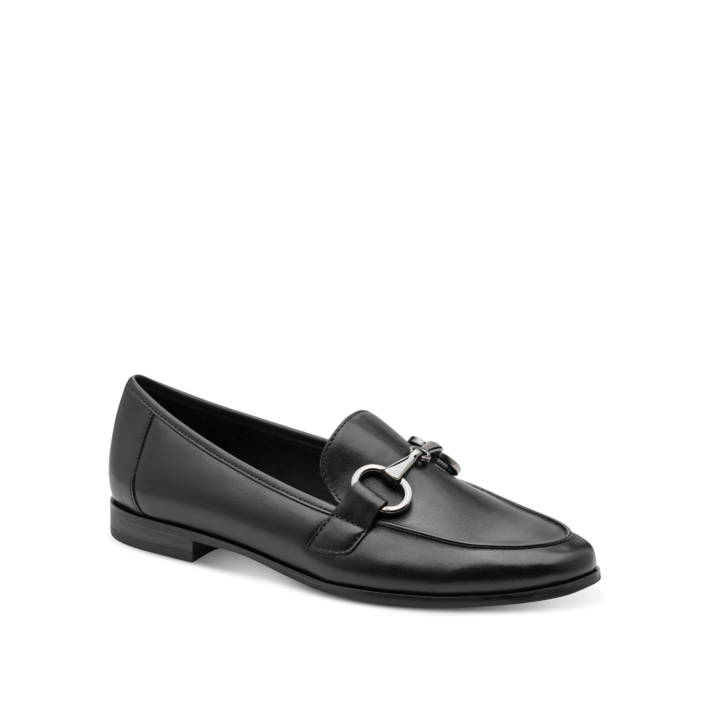 Μαύρο δερμάτινο loafer