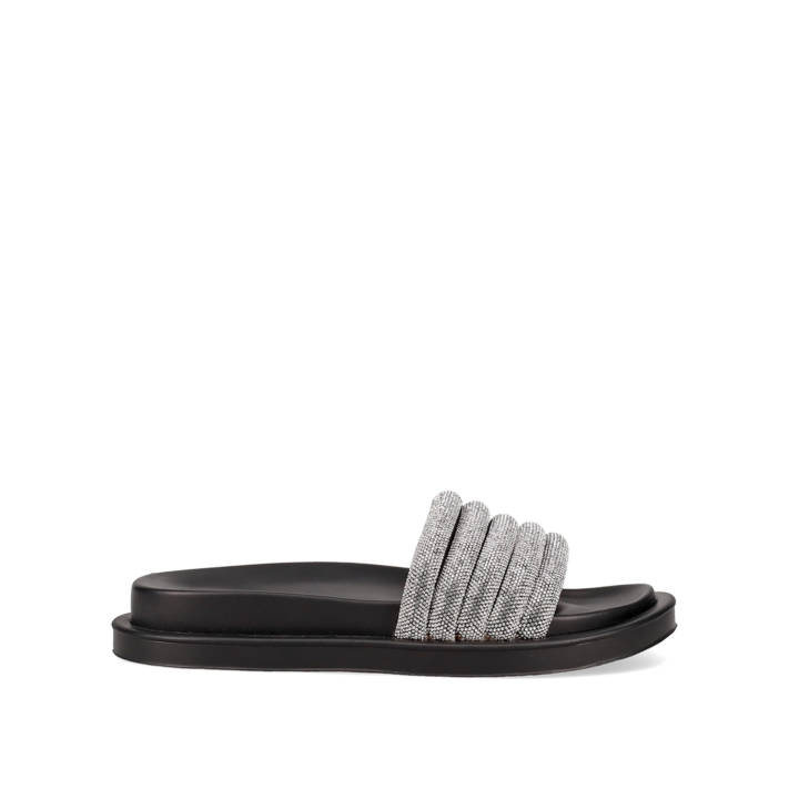 Μαύρο footbed σανδάλι