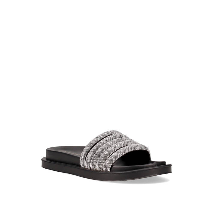 Μαύρο footbed σανδάλι