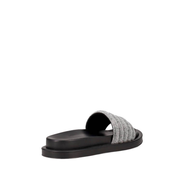 Μαύρο footbed σανδάλι