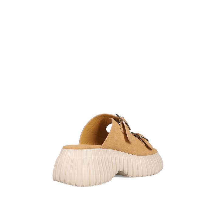 Μπεζ flatform σανδάλι