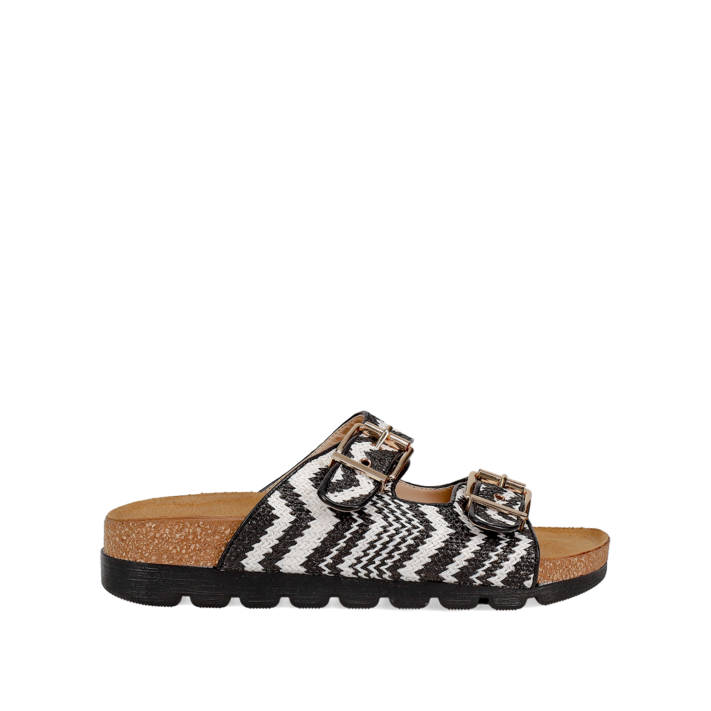 Μαύρο footbed σανδάλι