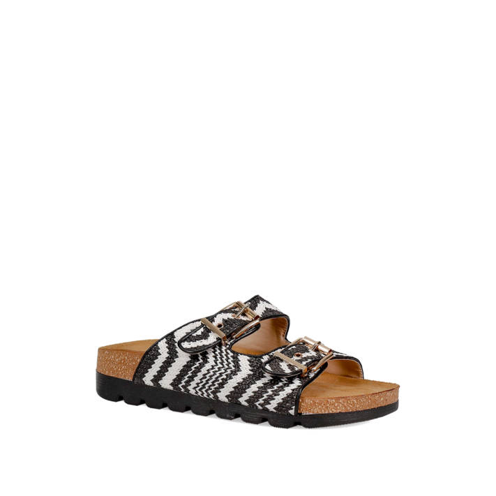 Μαύρο footbed σανδάλι