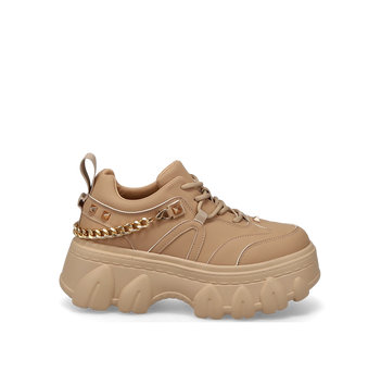 Καμηλό chunky sneaker