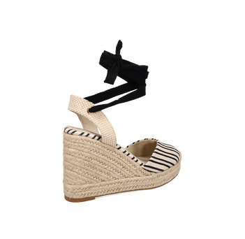 Black canvas espadrille