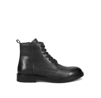 Mens black leather boot