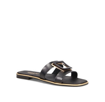 Black flat sandal