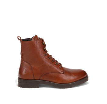 Mens tan leather military boot