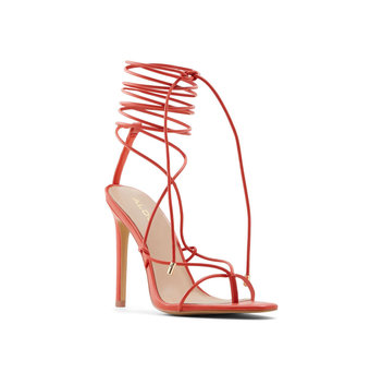 Orange lace up sandal GLAOSA