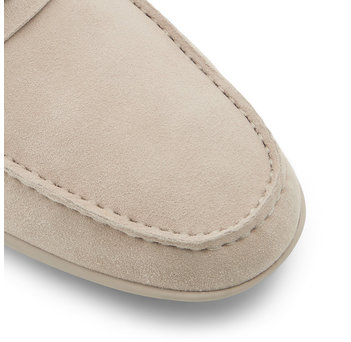 Men''s beige leather moccasin ZIRNUFLEX