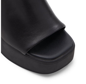 Black leather mule sandal MAYSEE