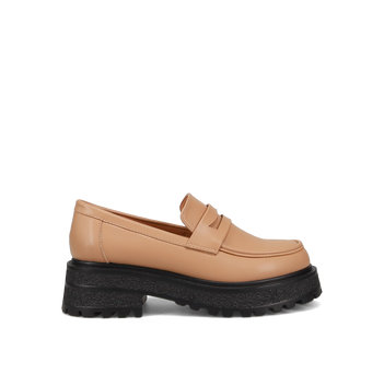 Μπεζ chunky loafer