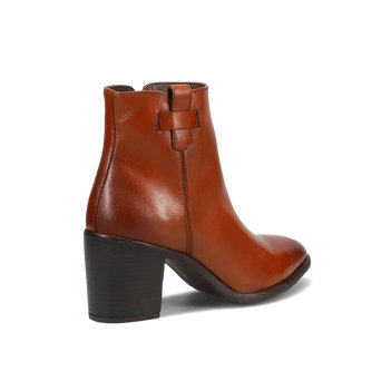 Tan leather bootie