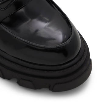 Μαύρο δερμάτινο chunky loafer MILAWIEL