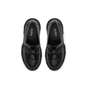 Μαύρο δερμάτινο chunky loafer MILAWIEL