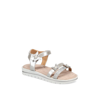 Kids silver sandal with butterflies