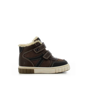 Καφέ παιδικό μποτάκι sneaker