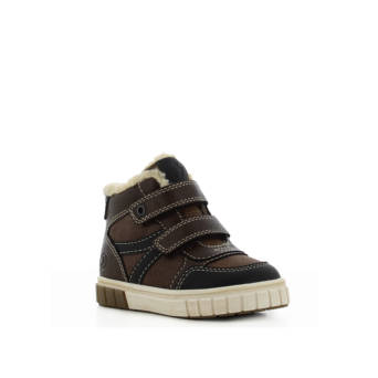 Καφέ παιδικό μποτάκι sneaker