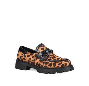 Animal print chunky loafer