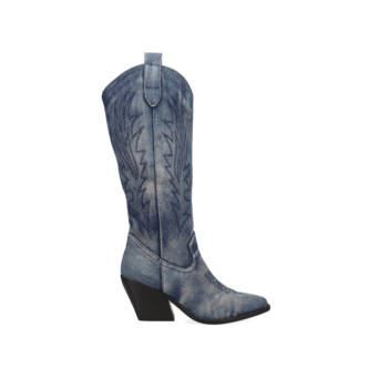 Μπλε denim western μπότα