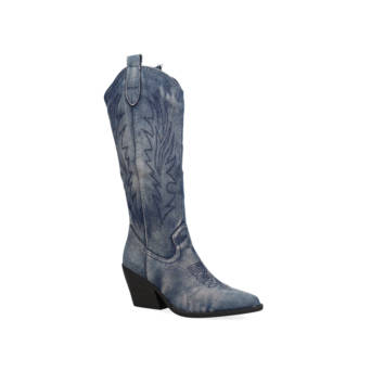 Μπλε denim western μπότα