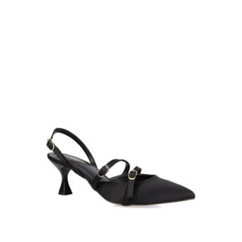 Black slingback pump