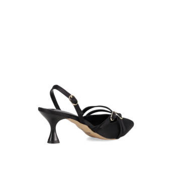 Black slingback pump