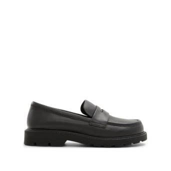 Μαύρο δερμάτινο loafer HARMONYX
