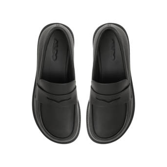 Μαύρο δερμάτινο loafer HARMONYX