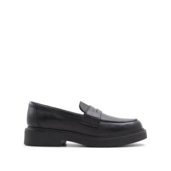 Μαύρο δερμάτινο loafer VERIMA