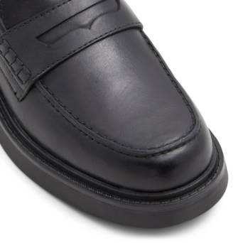 Μαύρο δερμάτινο loafer VERIMA