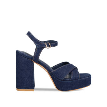 Μπλε denim πέδιλο