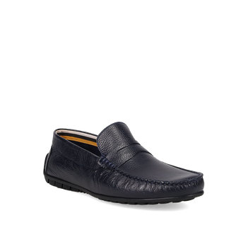 Men''s blue leather loafer
