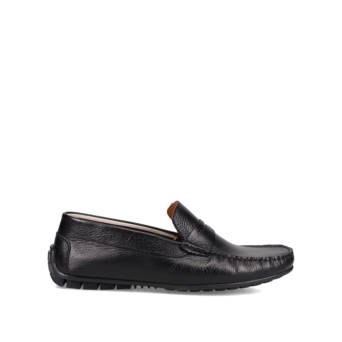 Μαύρο δερμάτινο ανδρικό loafer