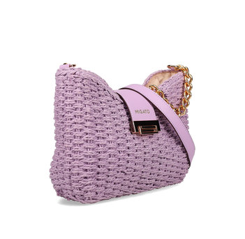 Lilac woven shoulder bag