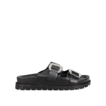 Μαύρο footbed σανδάλι