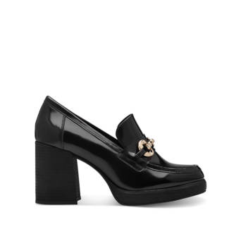 Μαύρο loafer  με τακούνι