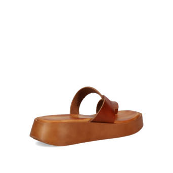 Ταμπά δερμάτινο flatform σανδάλι
