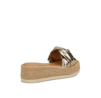 Gold wedge sandal