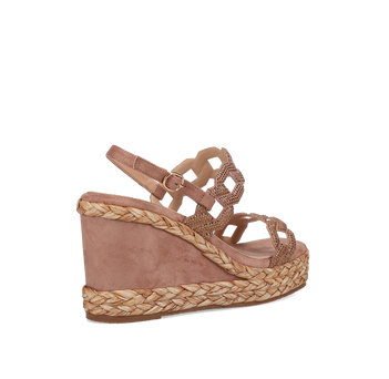 Beige wedge sandal