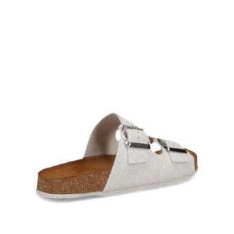 Λευκό footbed σανδάλι