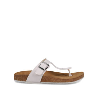 Λευκό footbed σανδάλι