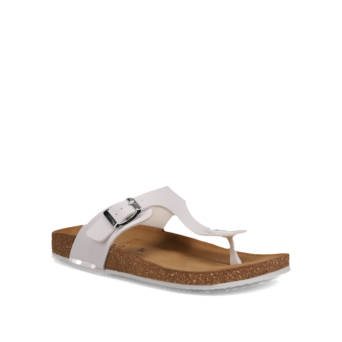 Λευκό footbed σανδάλι