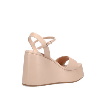 Beige wedge sandal